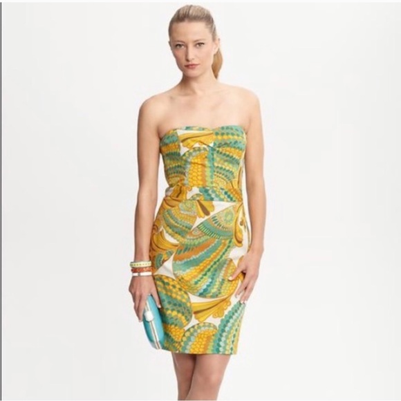Banana Republic Trina Turk Size 8 abstract dress - Picture 1 of 13